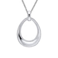 Gecko Jewellery Open Teardrop Pendant | Recycled Sterling Silver
