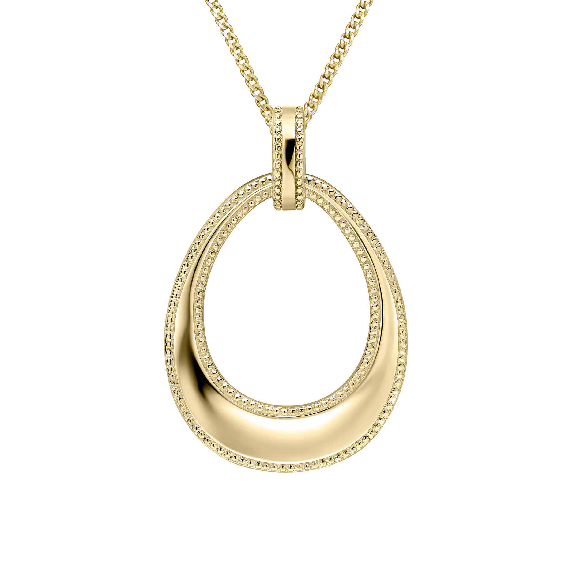 Gecko Jewellery Open Teardrop Pendant | Recycled Sterling Silver