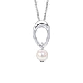 Gecko Jewellery Organic Oval Freshwater Pearl Pendant in Sterling Silver