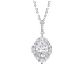 Gecko Jewellery Oval Cluster Pendant – Sterling Silver Diamonfire Zirconia
