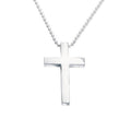 Large Slider Plain Cross Pendant in Silver by Gecko Jewellery Retail
