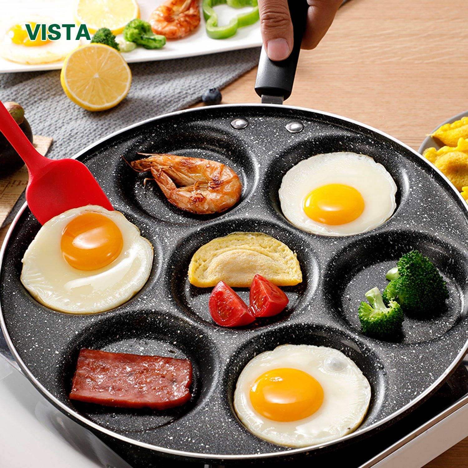 Seven-Hole Non-Stick Egg Frying Pan –  Cooking Pan