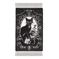 Alchemy Gothic Black Cat Occult Rug – Woven Cotton Gothic Home Decor