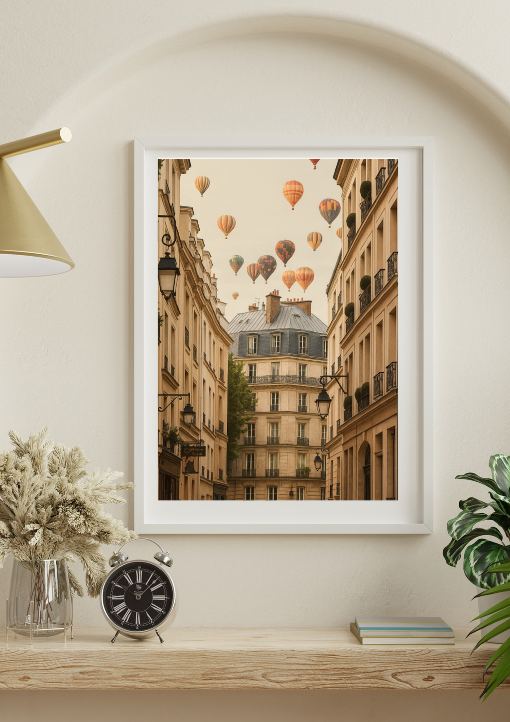 Hot Air Balloons Over Montmartre, Paris – Stunning Art Poster