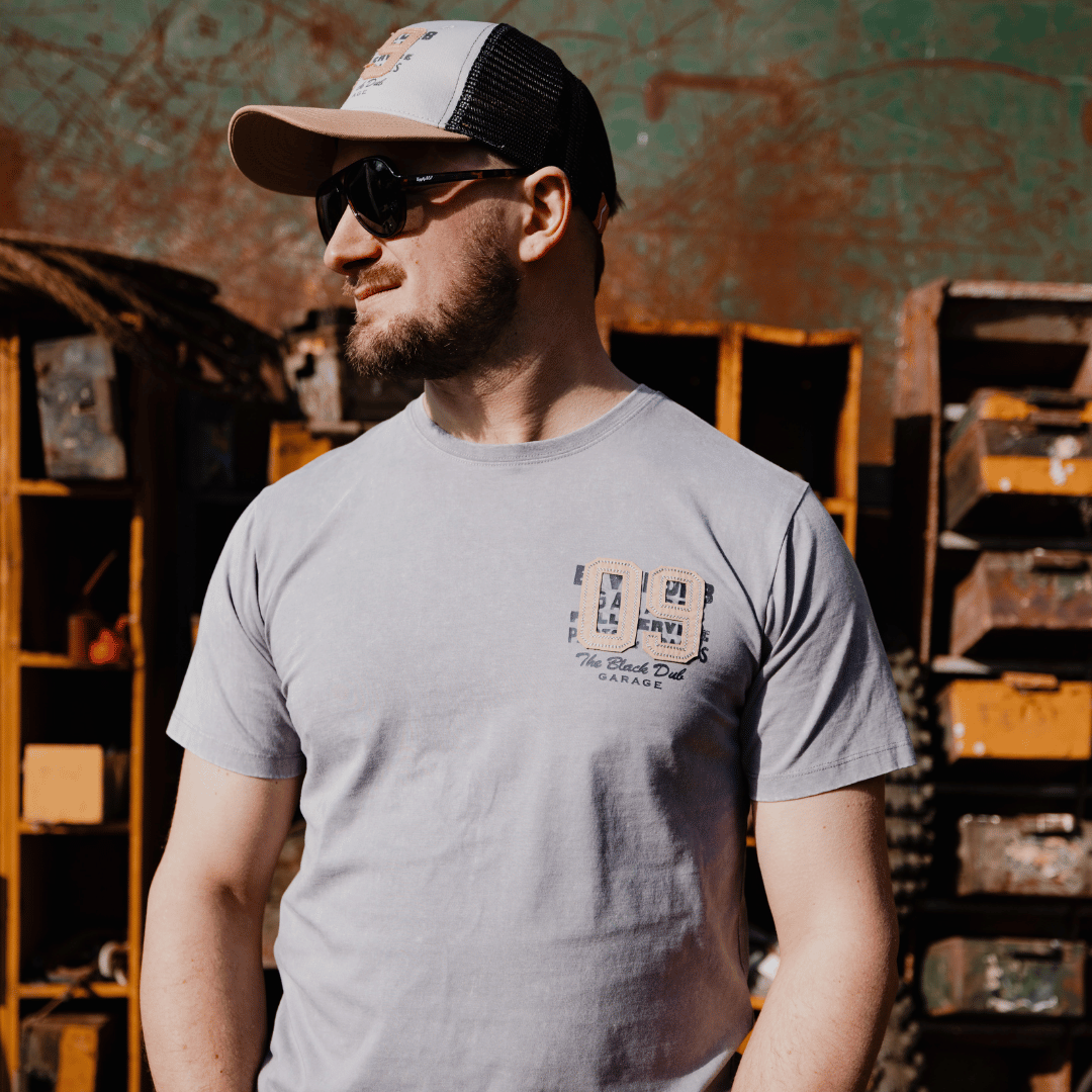 Uggly and Co Heavyweight Graphic Tee – Acid Wash Cotton '09' Shirt