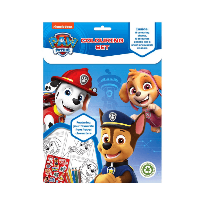 Paw Patrol Colouring Set by PoundFun – Kids Creative Art & Stationery