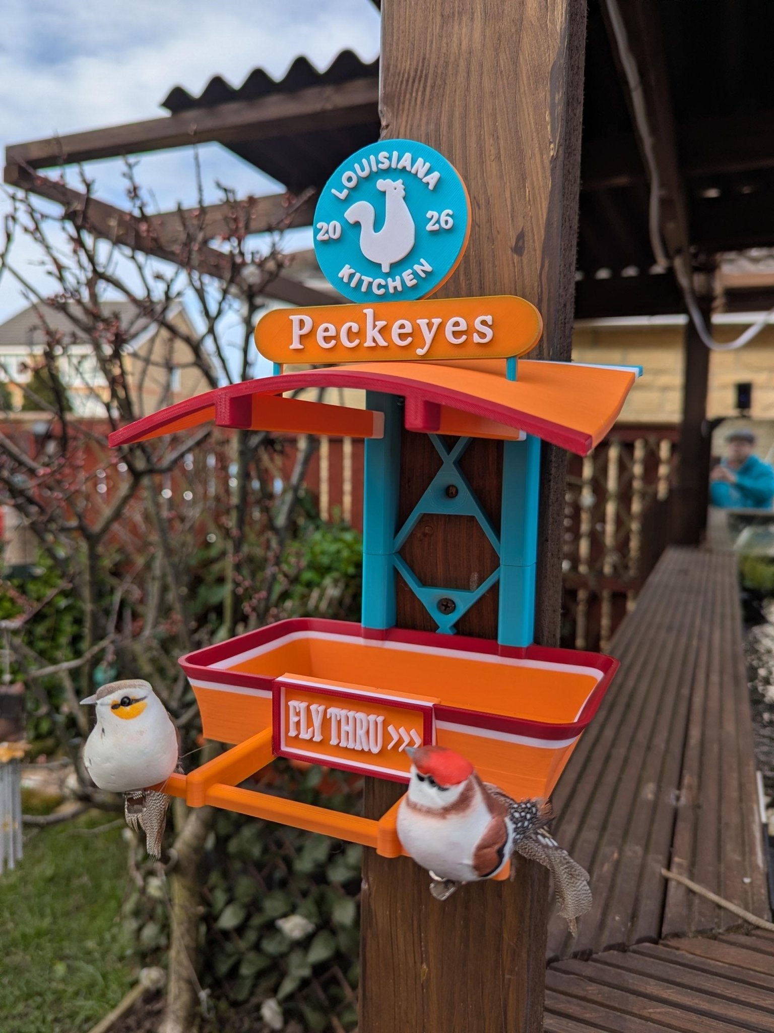 Chaddyverse Peckeyes Bird Feeder – 3D Printed Fly Thru Garden Decor