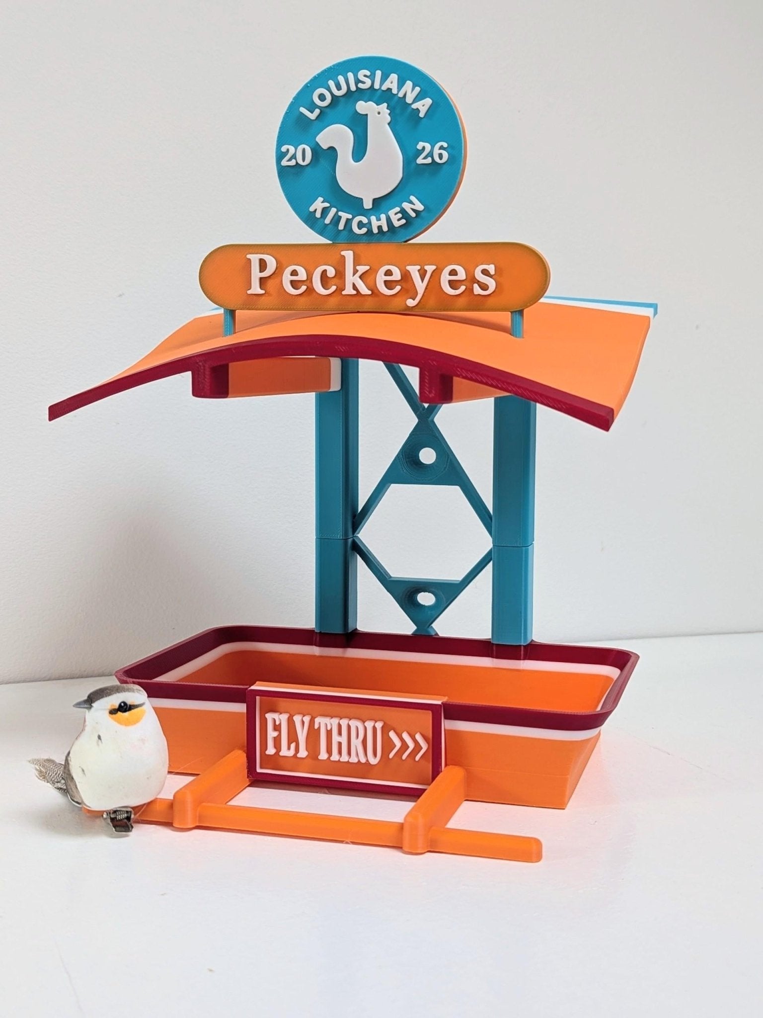 Chaddyverse Peckeyes Bird Feeder – 3D Printed Fly Thru Garden Decor