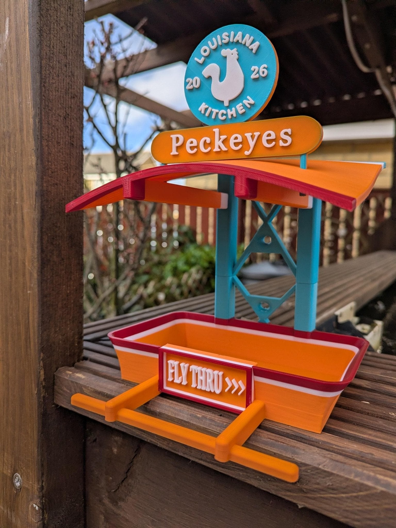 Chaddyverse Peckeyes Bird Feeder – 3D Printed Fly Thru Garden Decor
