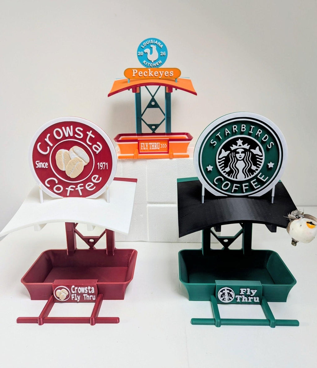 Chaddyverse Peckeyes Bird Feeder – 3D Printed Fly Thru Garden Decor