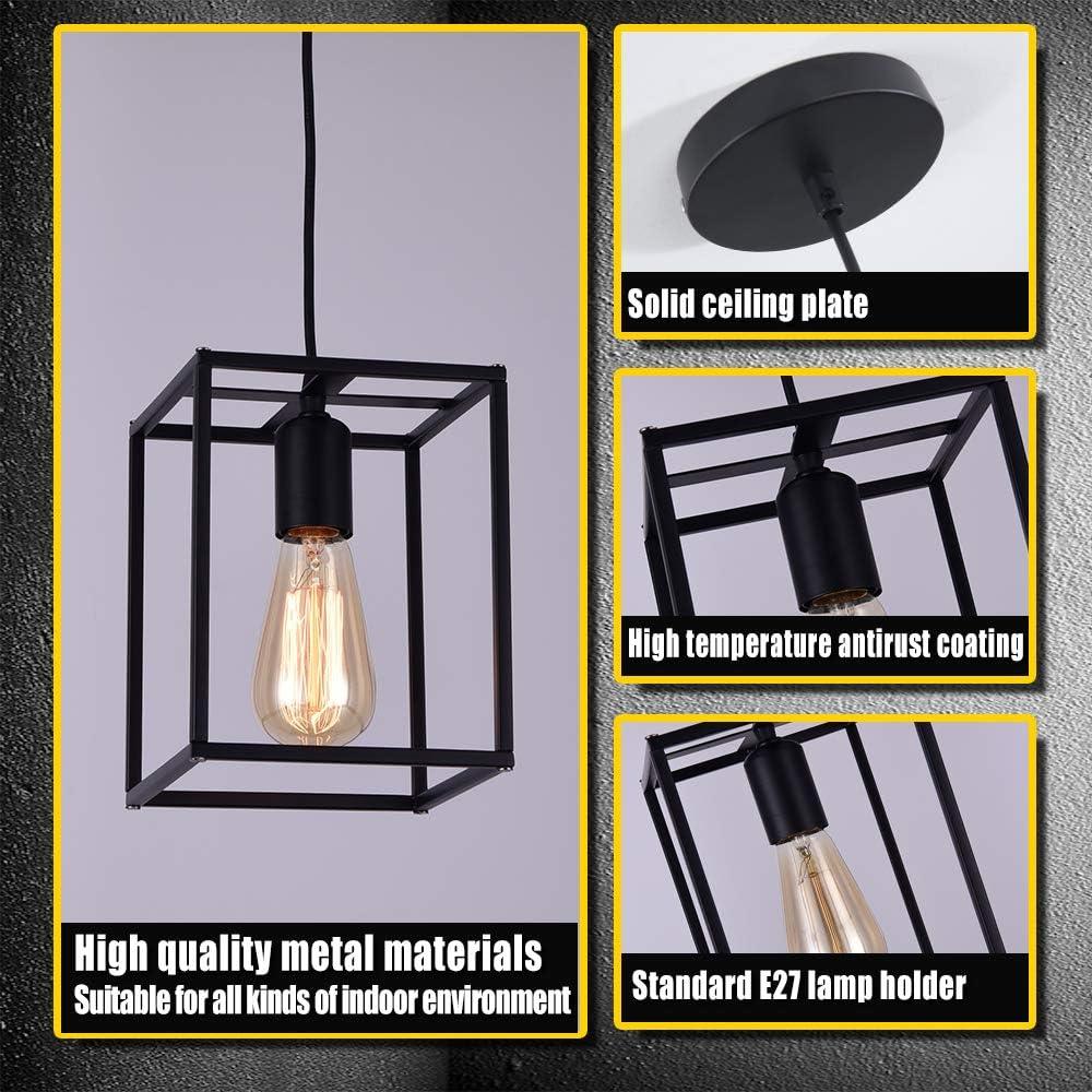 Massive Discounts Industrial Metal Pendant Light – Retro Black Ceiling Lamp