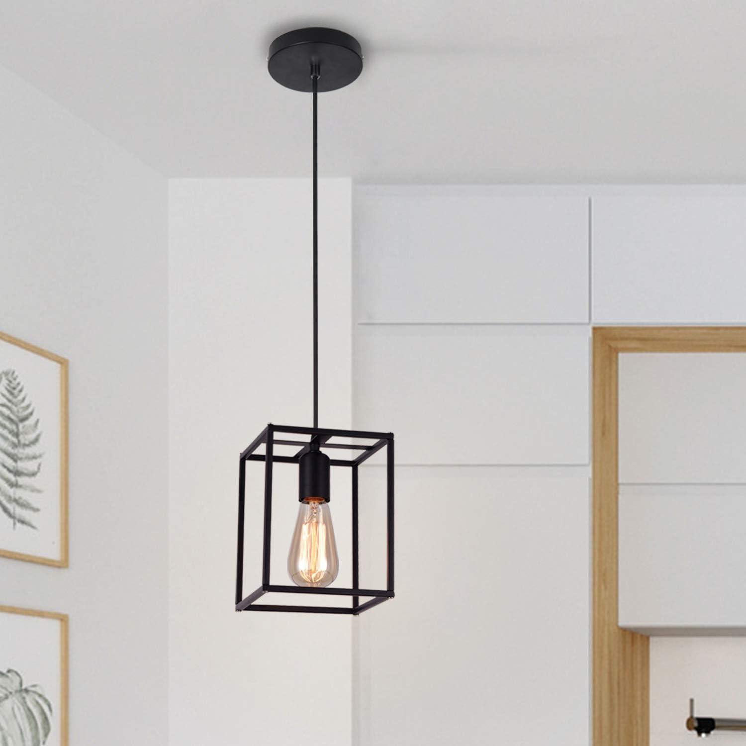 Massive Discounts Industrial Metal Pendant Light – Retro Black Ceiling Lamp