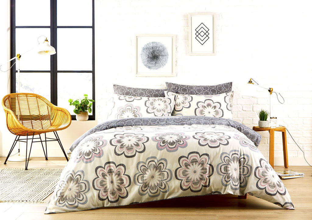 OLIVIA ROCCO Peony Floral Duvet Cover Set | Cotton Rich Bedding