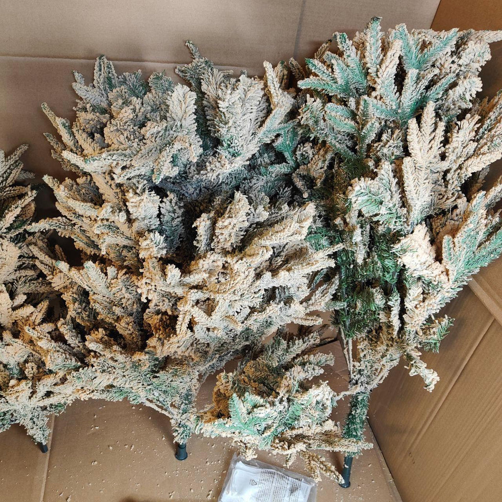 Massive Discounts 7.5ft Brown Flocked Artificial Christmas Tree