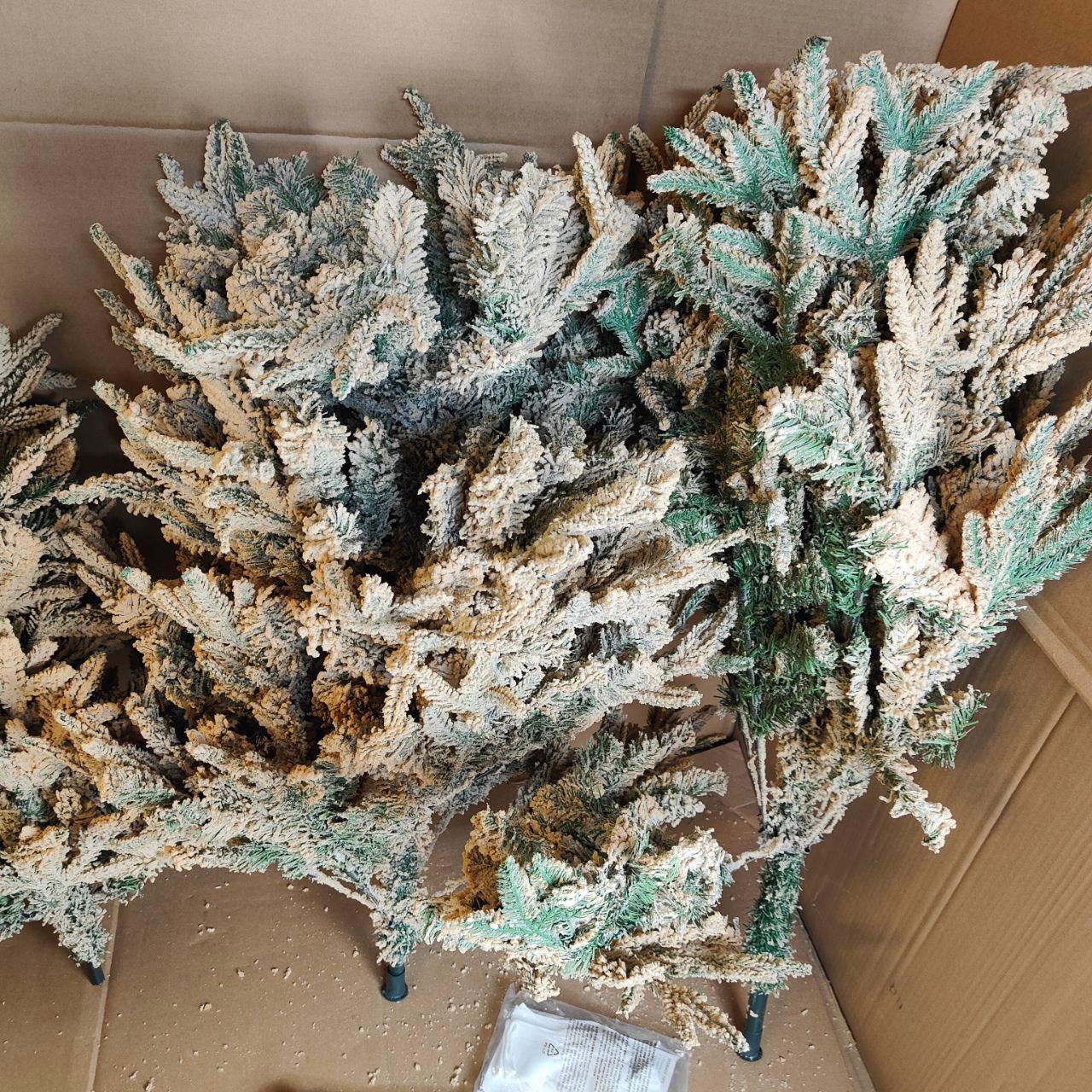 Massive Discounts 7.5ft Brown Flocked Artificial Christmas Tree