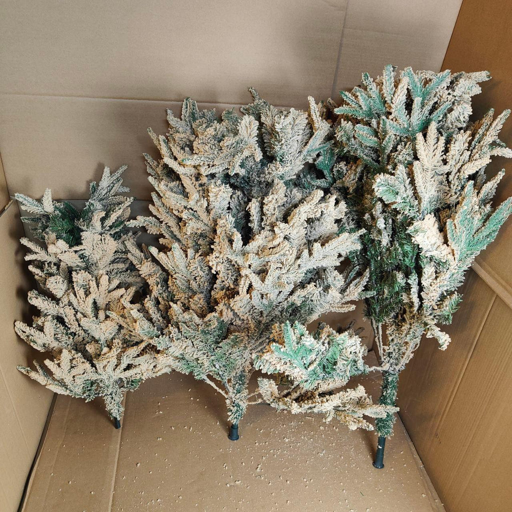 Massive Discounts 7.5ft Brown Flocked Artificial Christmas Tree