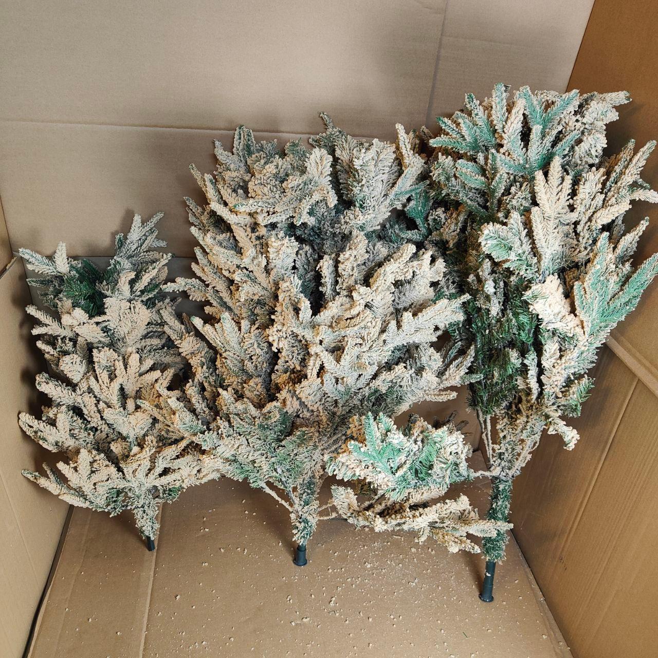 Massive Discounts 7.5ft Brown Flocked Artificial Christmas Tree