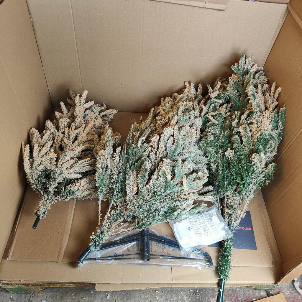 Massive Discounts 7.5ft Brown Flocked Artificial Christmas Tree