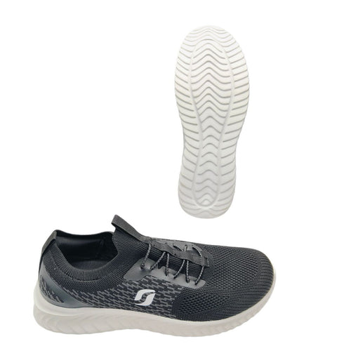 STQ Women's Slip-On Trainers – Memory Foam Walking Shoes in Black-White