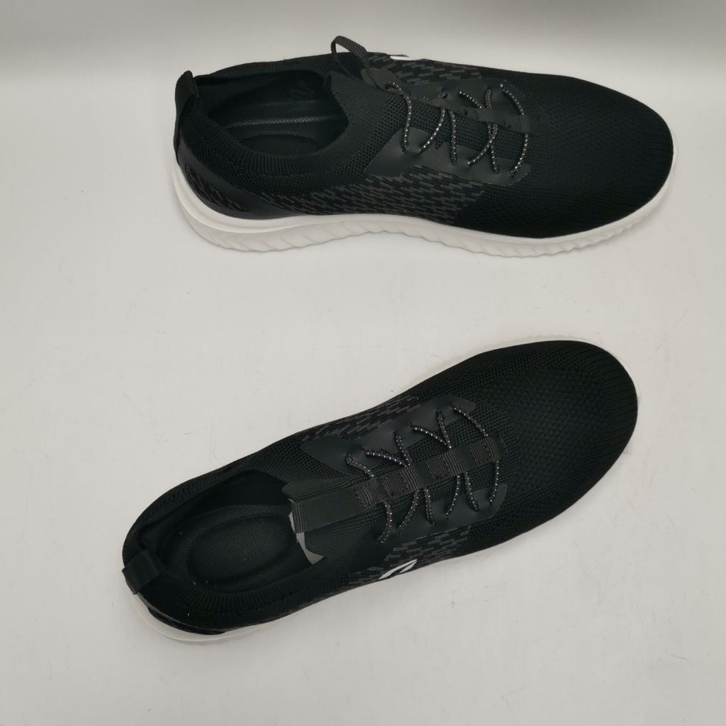 STQ Women's Slip-On Trainers – Memory Foam Walking Shoes in Black-White
