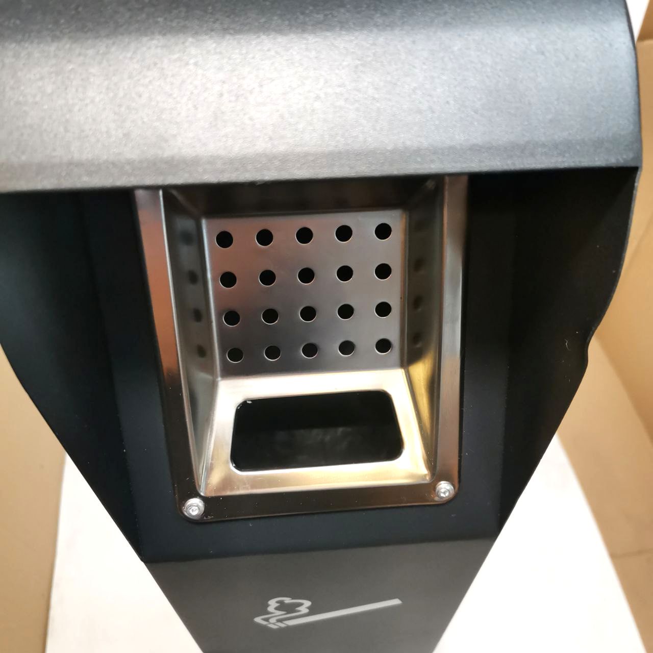 Nisorpa 1.2M Stainless Steel Vertical Trash Bin - Odor-Proof Outdoor Can