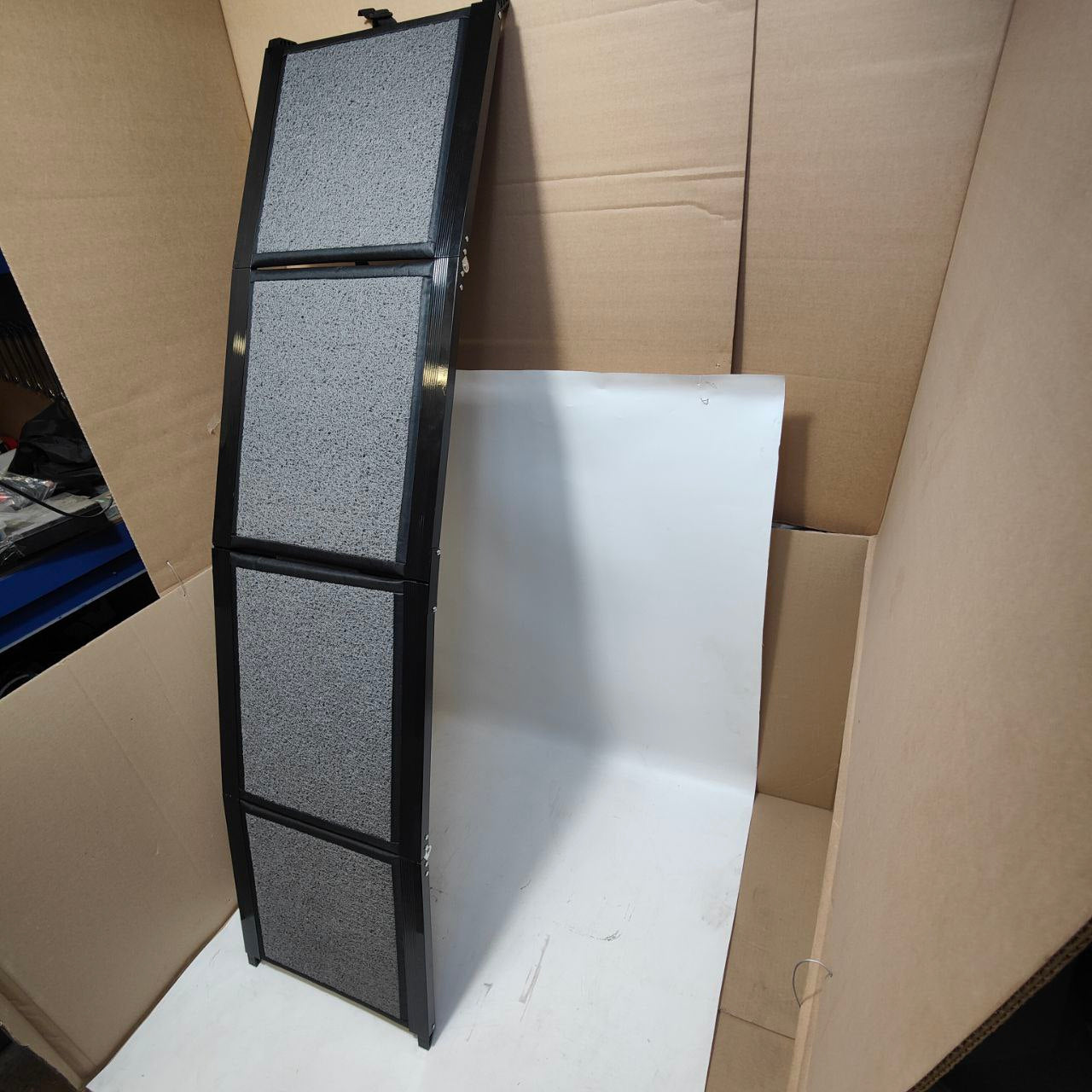 CJYMMFAN 170cm Folding Dog Car Ramp | Non-Slip Aluminum Pet Steps for SUVs