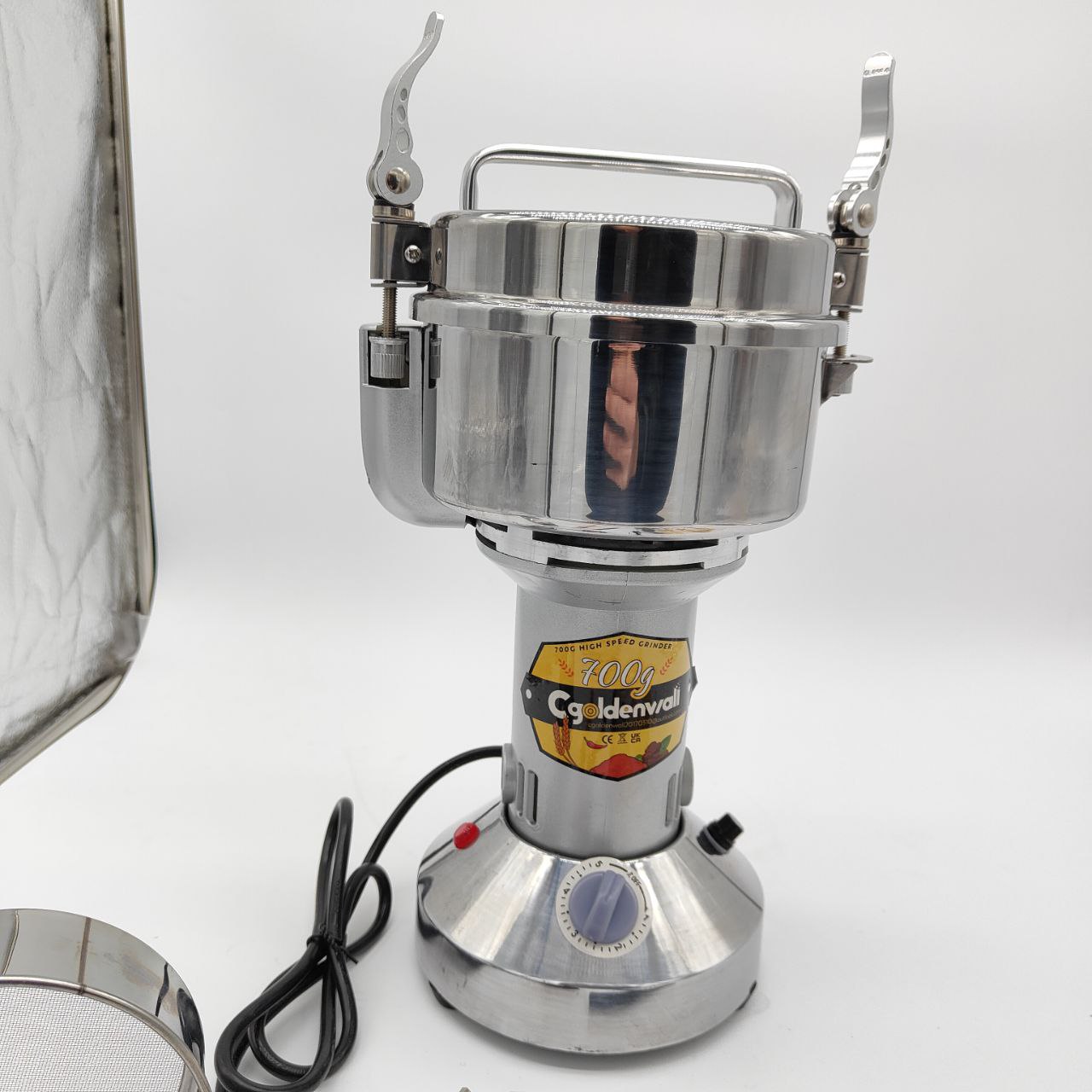 CGOLDENWALL Electric Grain Mill Grinder | 700g Stainless Steel 300 Mesh
