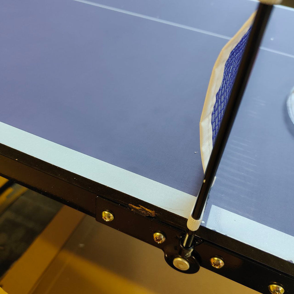 REXOUS Midsize Folding Ping Pong Table Set - 54" x 30" Portable Game Table