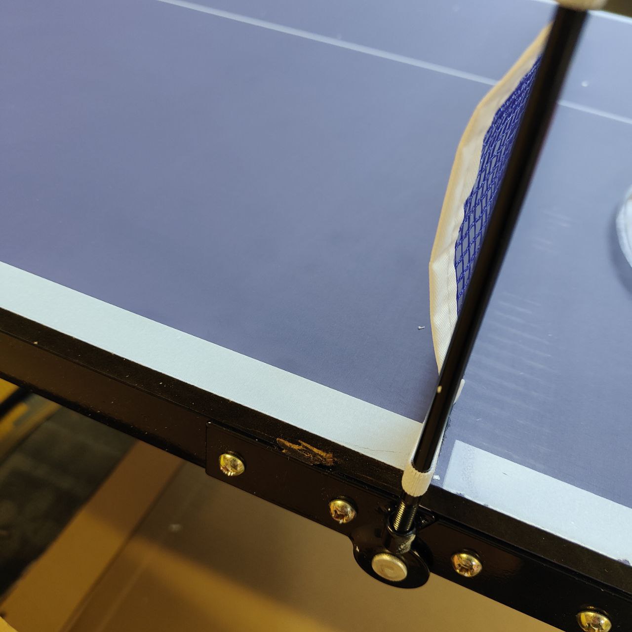 REXOUS Midsize Folding Ping Pong Table Set - 54" x 30" Portable Game Table