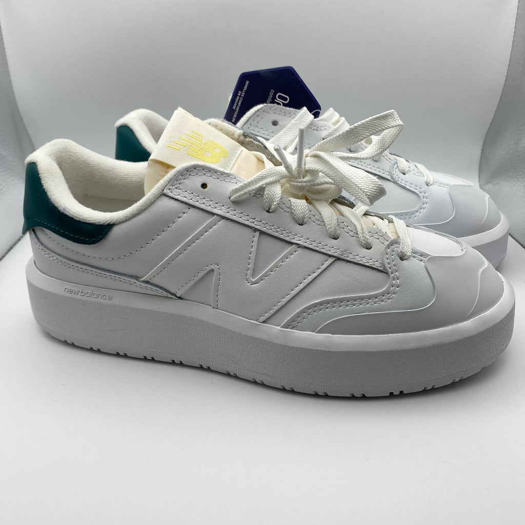 New Balance CT302 Women's Platform Sneakers – Off-White & Green – UK 6.5
