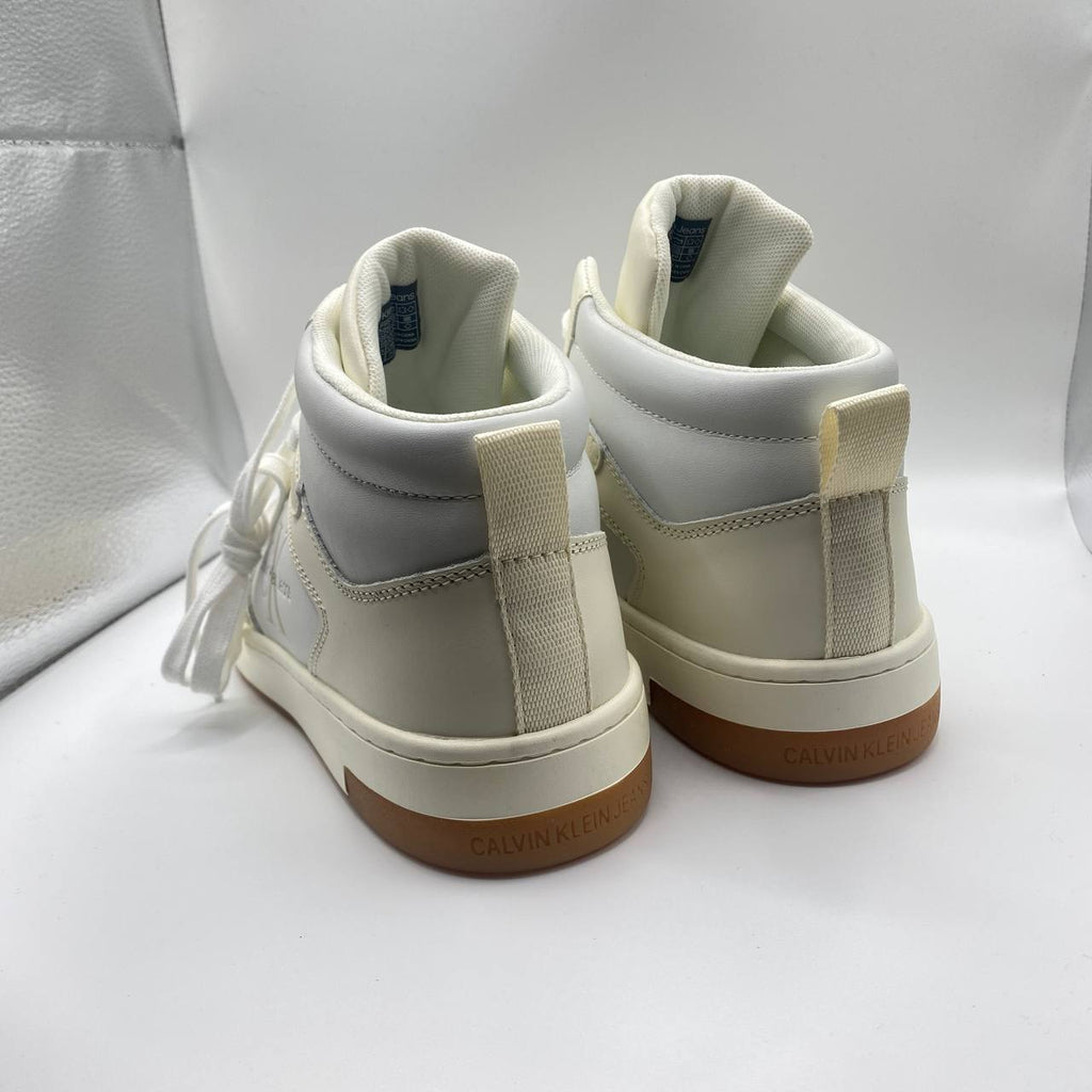 Calvin Klein Women's High-Top Leather Trainers - White - UK 5 | EU 38