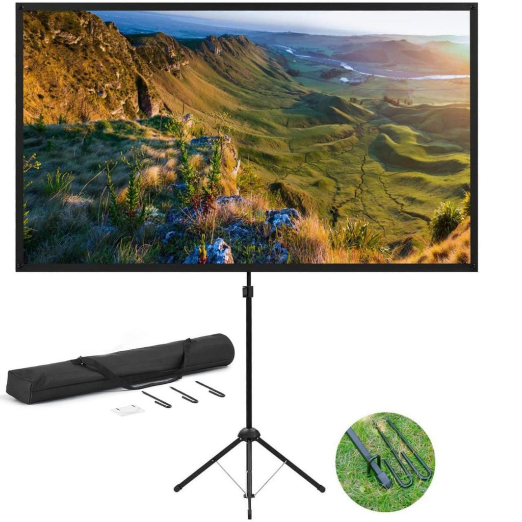 Excelimage 100 Inch Projector Screen with Stand | Portable 16:9 Tripod
