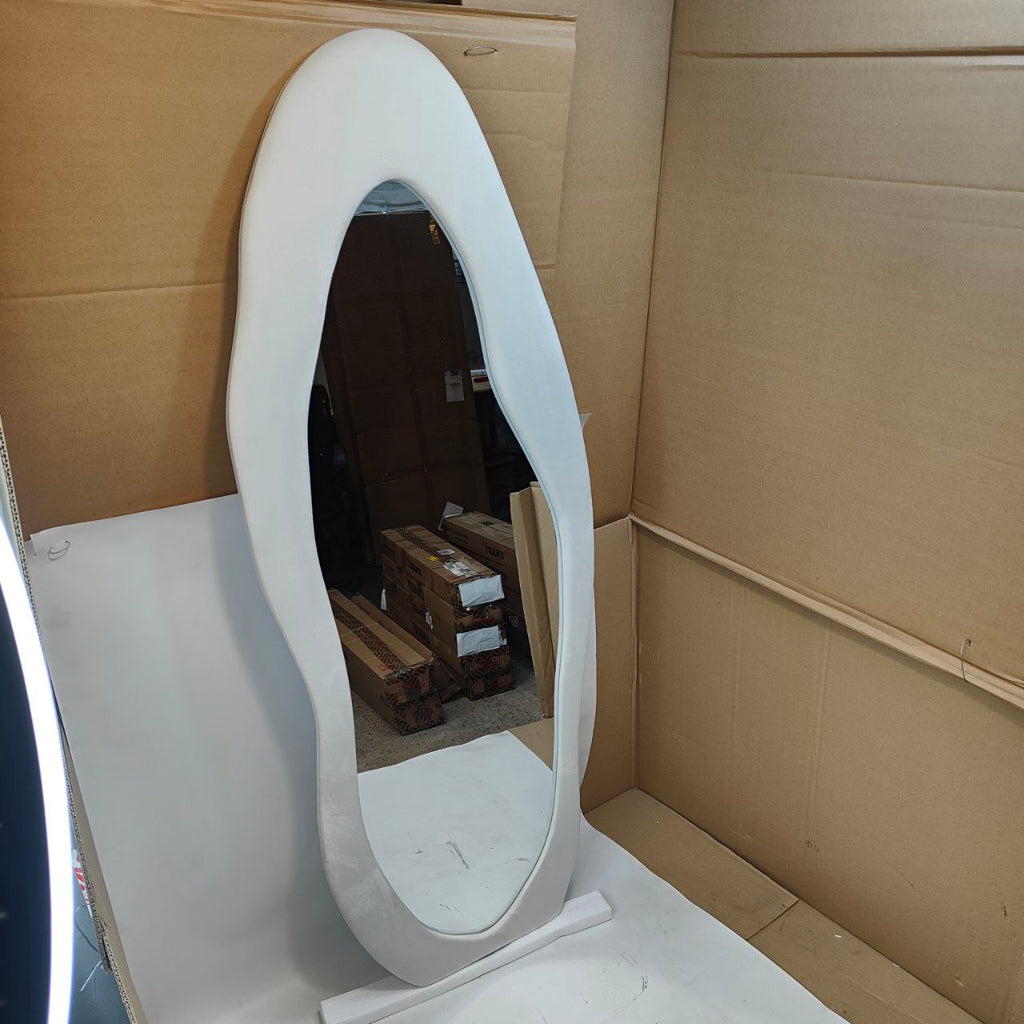 CEIEVER Asymmetrical Wavy Full Length Mirror | 168x68cm Floor Standing