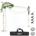 EMART Heavy Duty Backdrop Stand – 6.5x10ft Adjustable Gold Steel Base