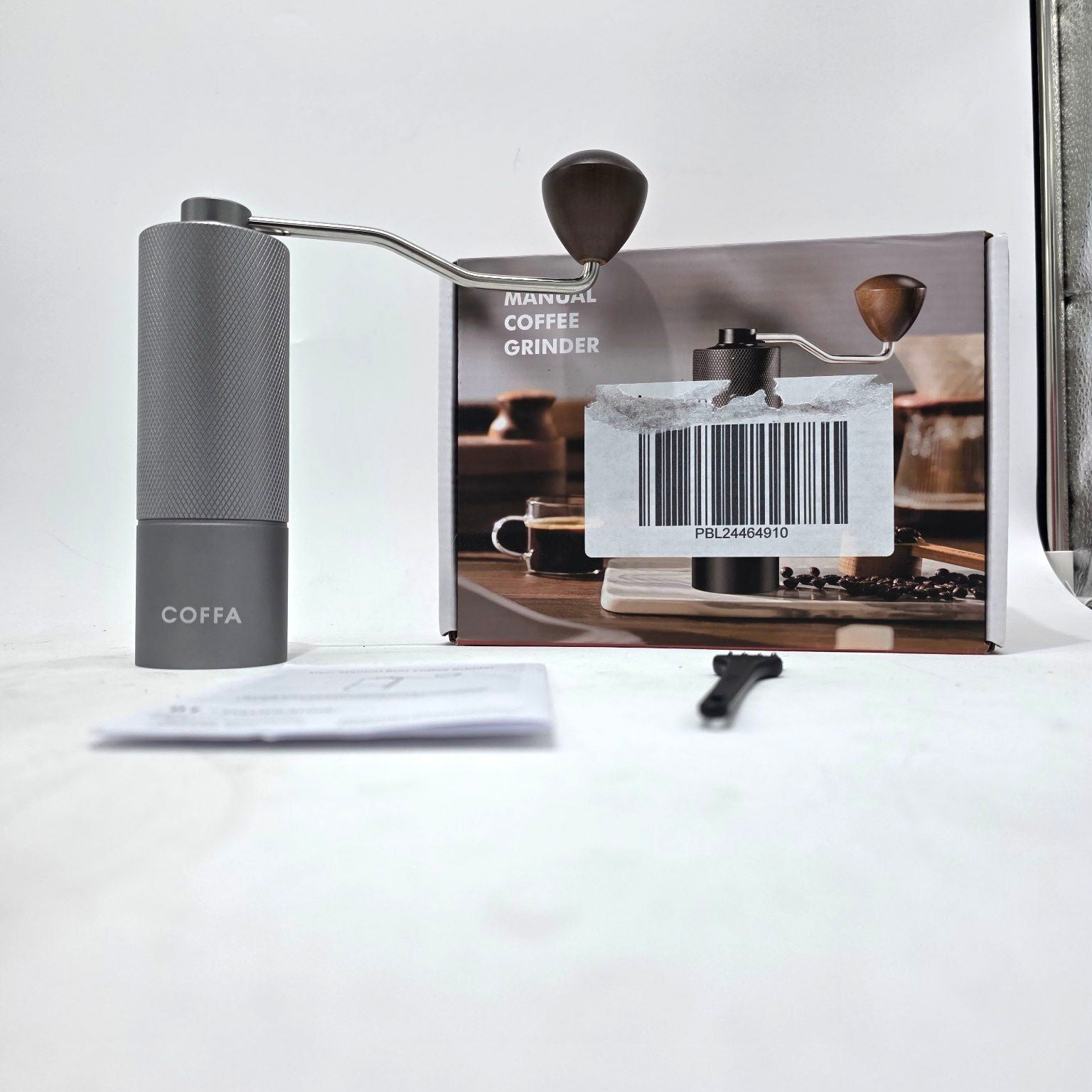 COFFA Manual Coffee Grinder | Stainless Steel Burr Hand Crank Portable