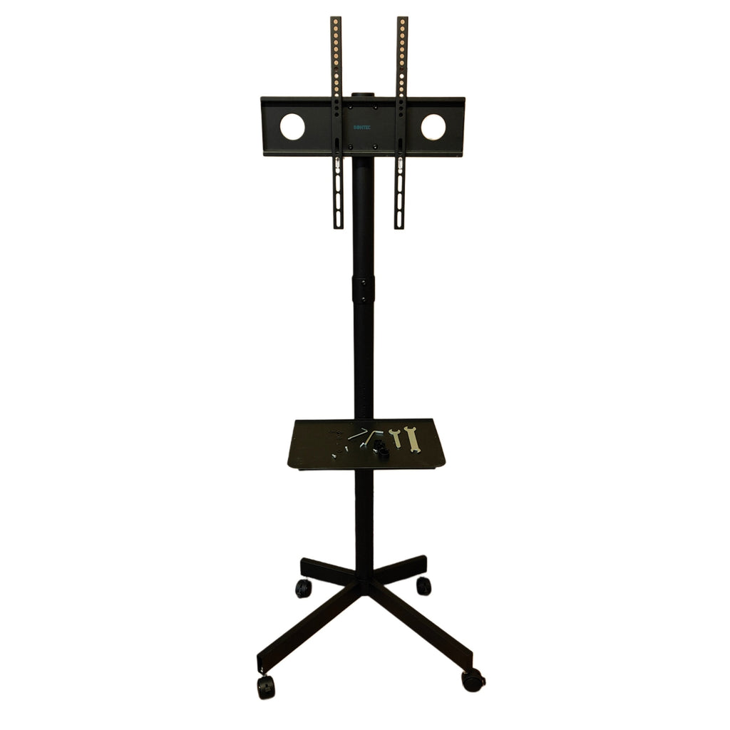 BONTEC Mobile TV Stand on Wheels | 23-60 Inch Height Adjustable Cart