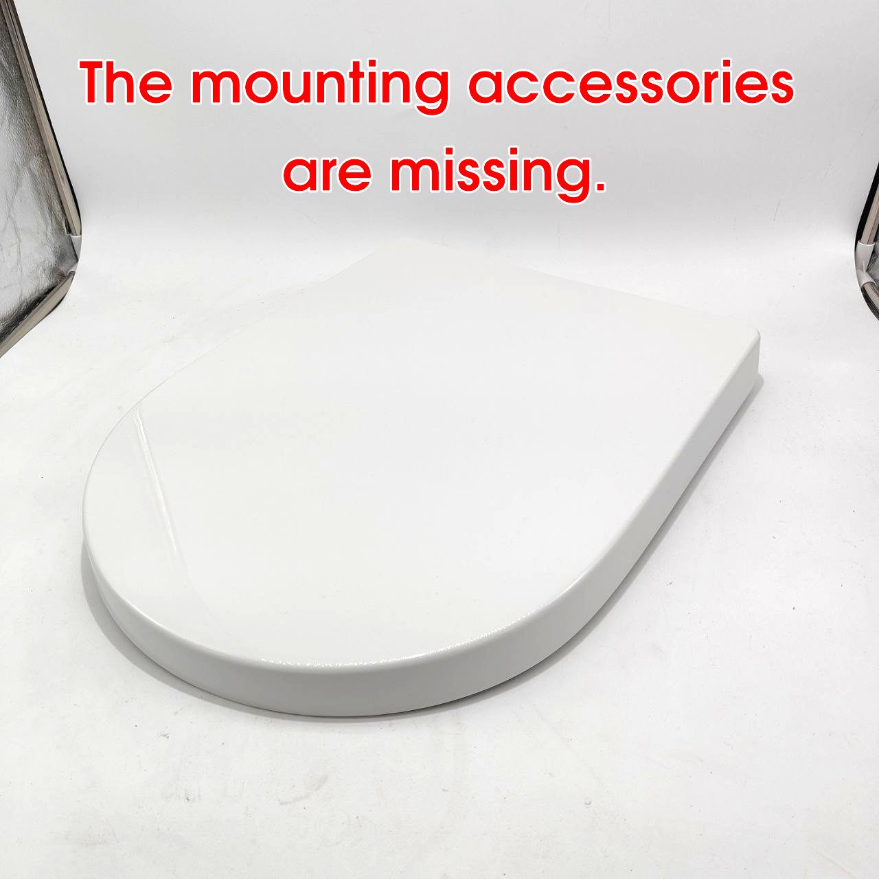STOREMIC D-Shape Toilet Seat | Soft Close & Quick Release | White PP