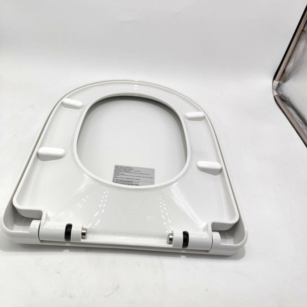 STOREMIC D-Shape Toilet Seat | Soft Close & Quick Release | White PP