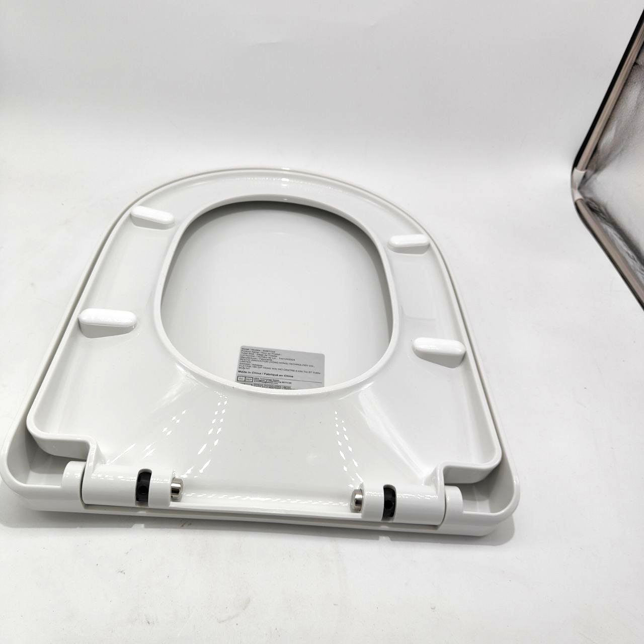 STOREMIC D-Shape Toilet Seat | Soft Close & Quick Release | White PP