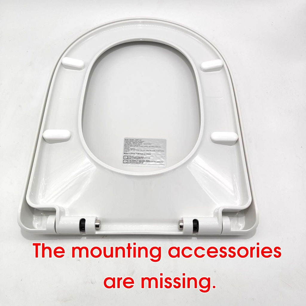 STOREMIC D-Shape Toilet Seat | Soft Close & Quick Release | White PP
