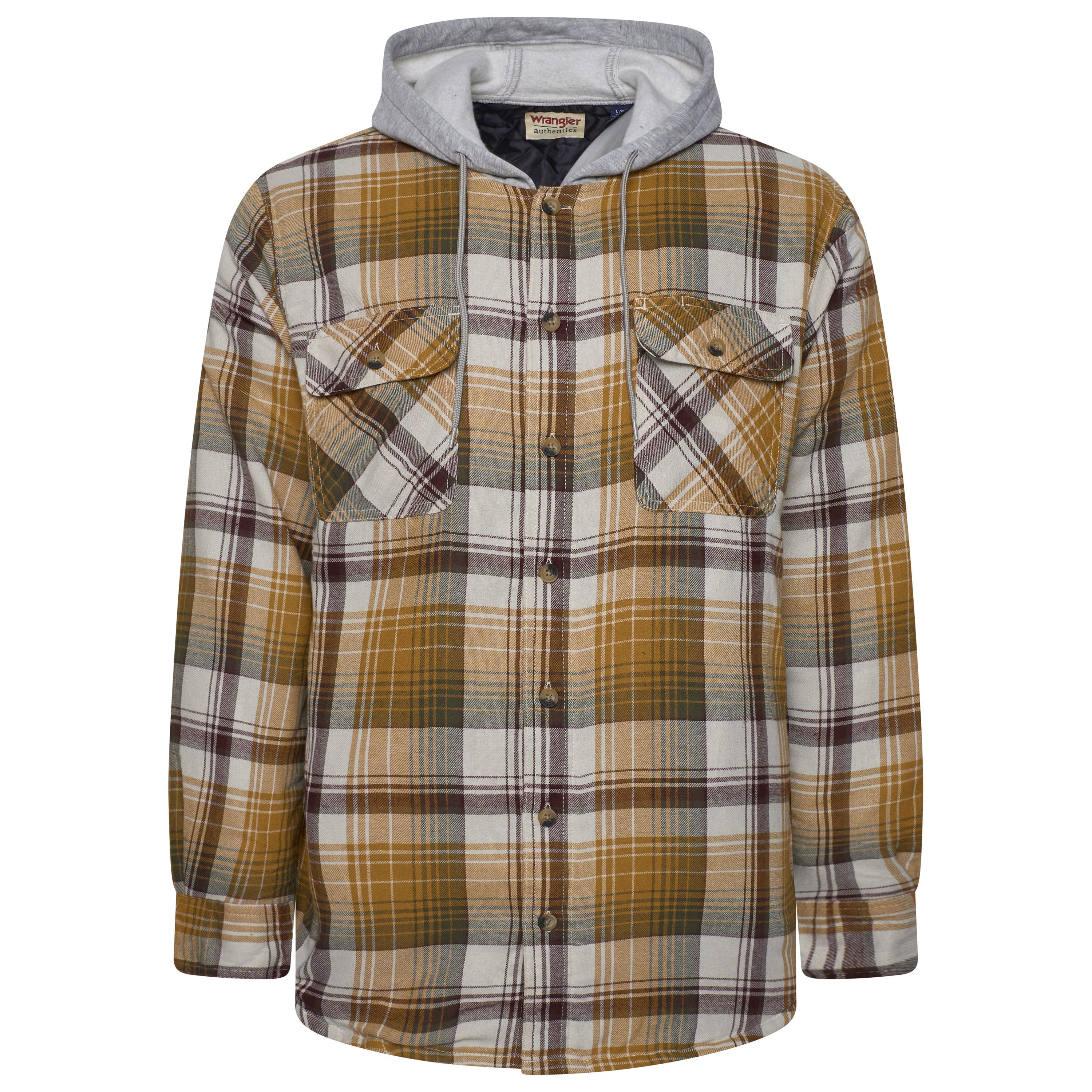 Wrangler Padded Hooded Shirt Jacket