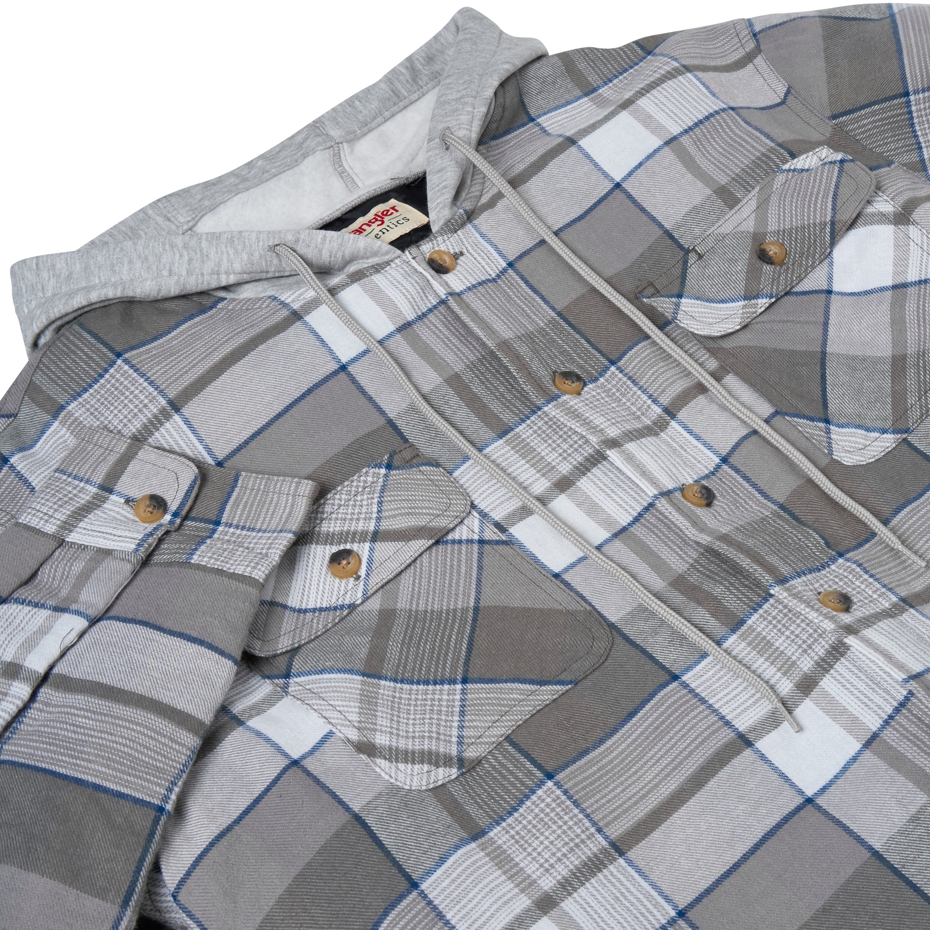 Wrangler Padded Hooded Shirt Jacket