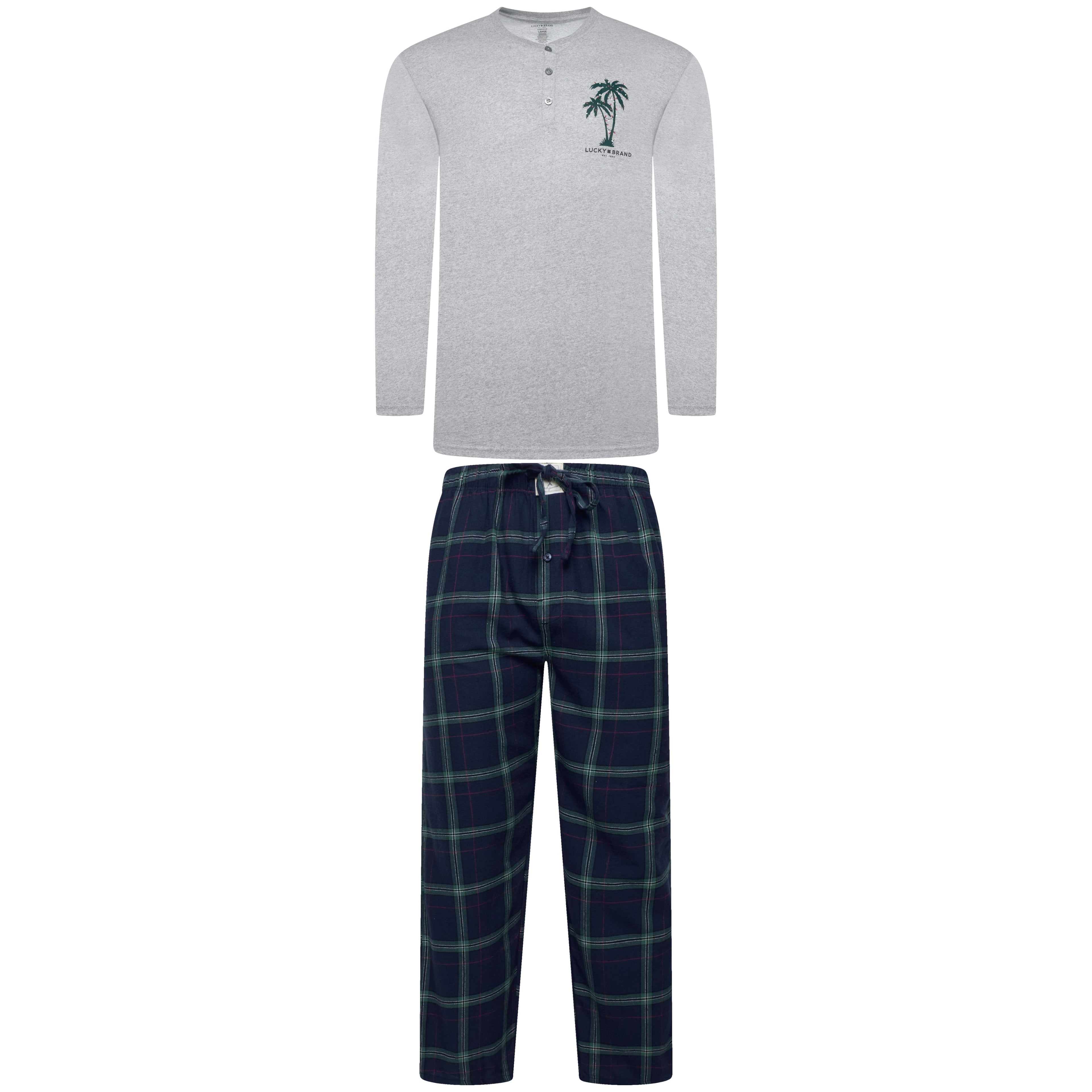 Lucky Brand Henley & Flannel Pant Pyjama Set