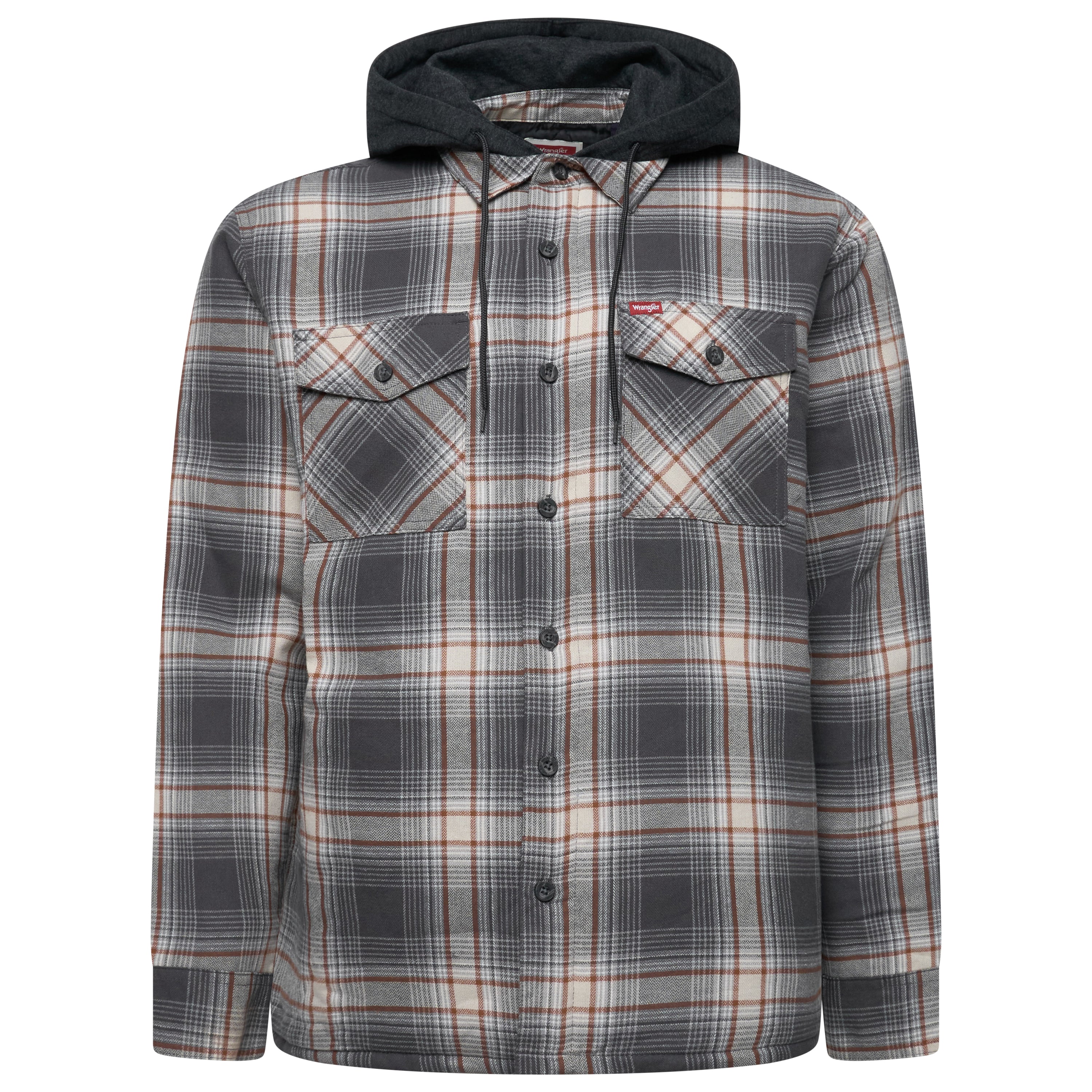 Wrangler Hooded Padded Overshirt Jacket