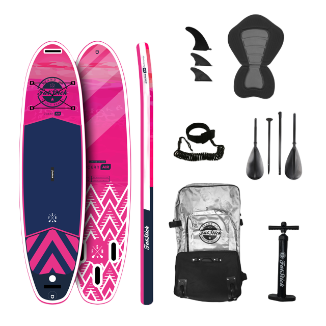 FatStick Pure Art 10'6 Inflatable Stand Up Paddle Board SUP Kayak Package