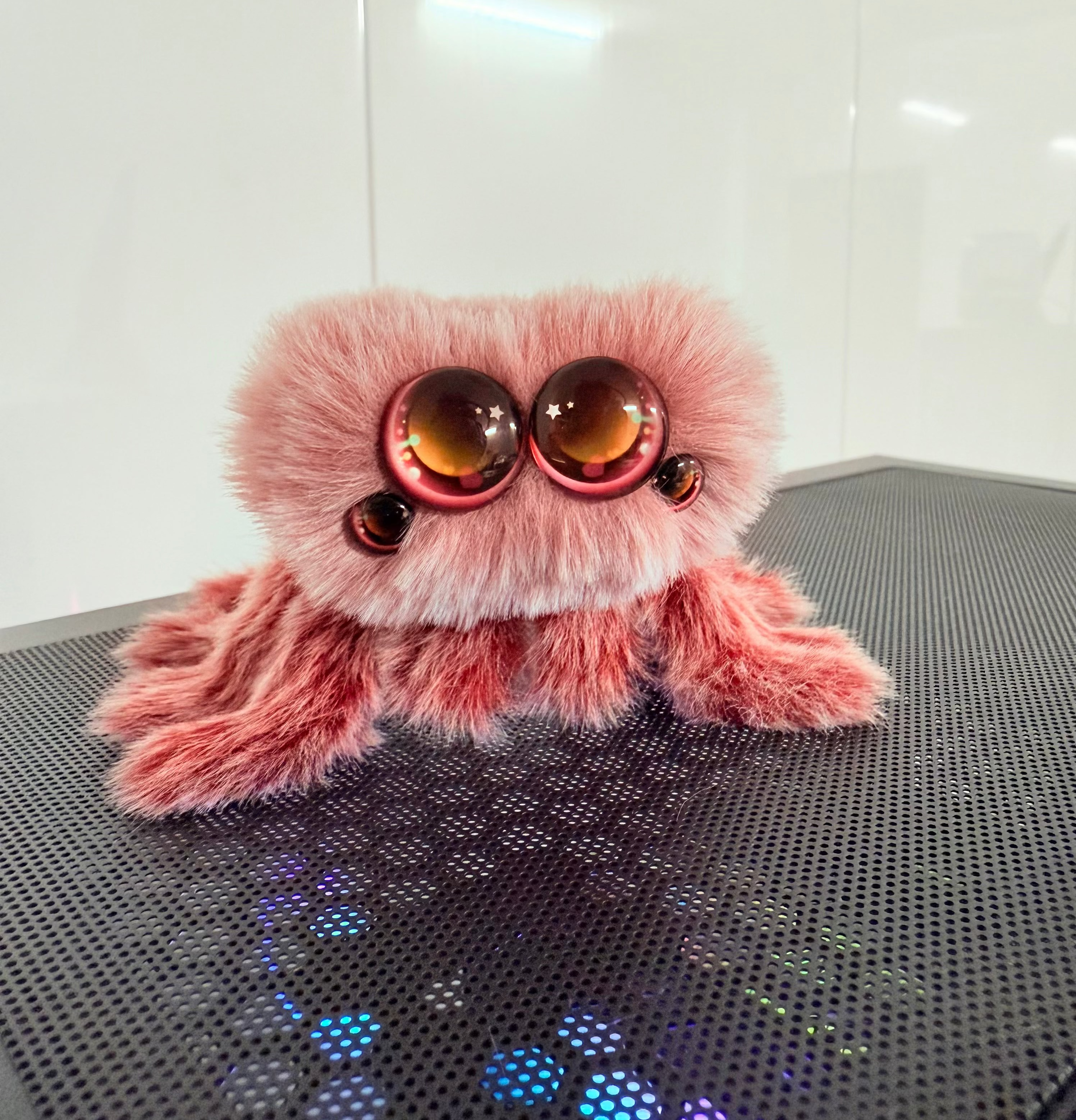 LuLuFun Studio Snowball Spider Plush Toy – Soft Cute Stuffed Animal