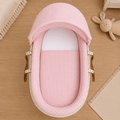 Pink Waffle Moses Basket Bedding Set | For Your Little One – 3 Piece