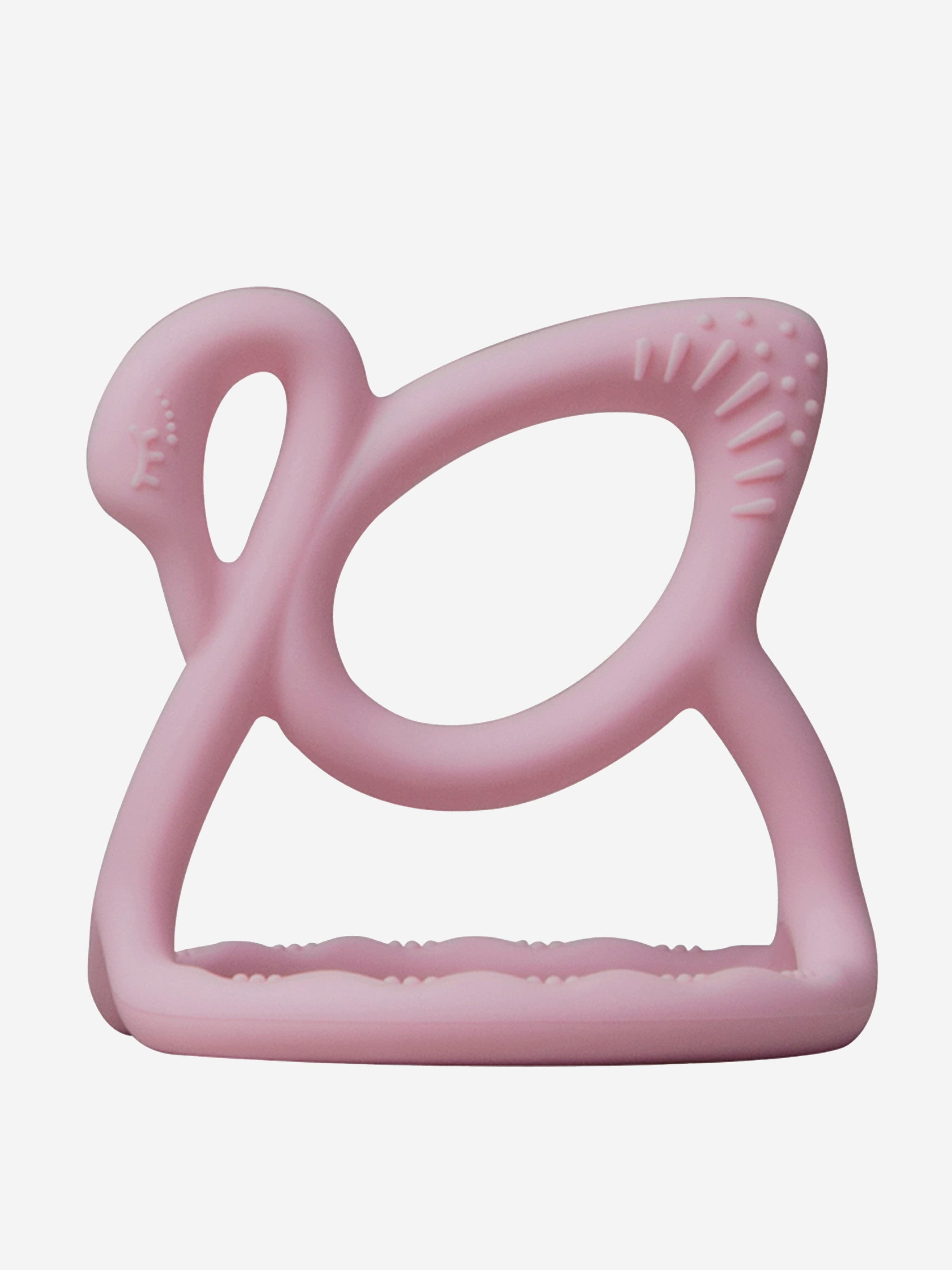 Bloom Bambini Baby Swan Teether – BPA-Free Silicone Ring in Pink