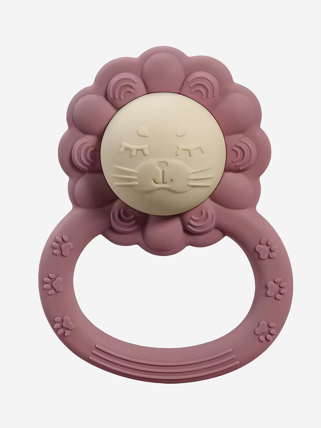 Bloom Bambini Baby Lion Rattle Teether | Silicone Eco-Friendly Toy - Pink
