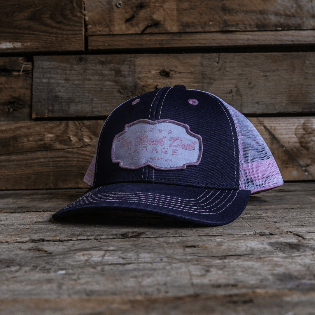 Uggly and Co Garage Trucker Hat – Navy and Pink Breathable Mesh Cap